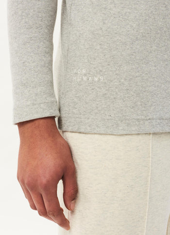 Alex rib jersey tee | light grey melee