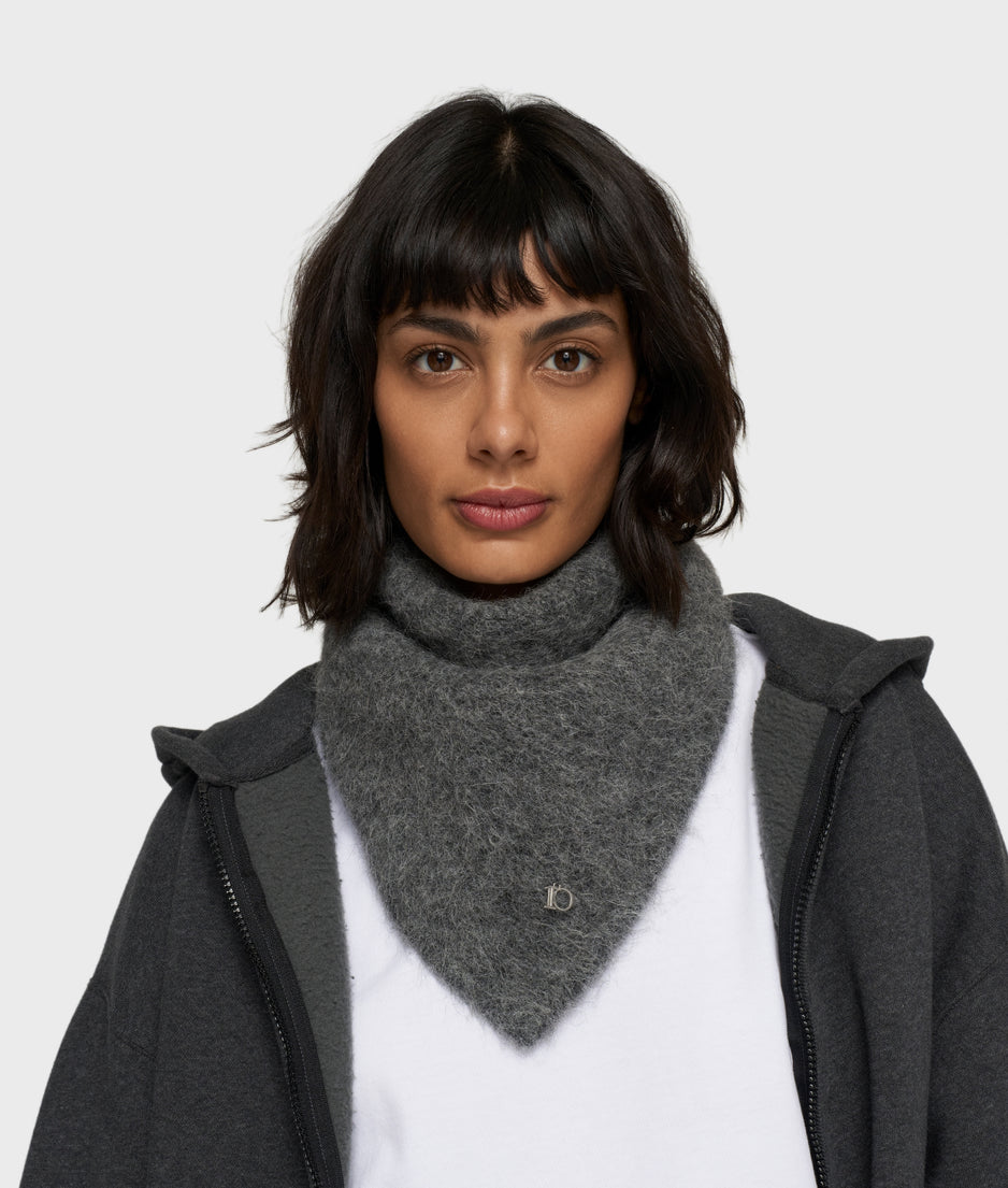 bandana hairy knit scarf | antra melee