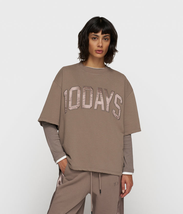 short sleeve sweater | moonrock