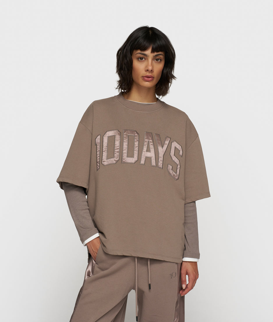 short sleeve sweater | moonrock