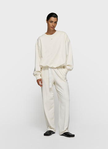 pleated sweater curly 10 | pearl