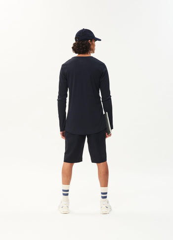 Alex rib jersey tee | dark blue