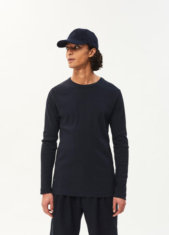 Alex rib jersey tee | dark blue
