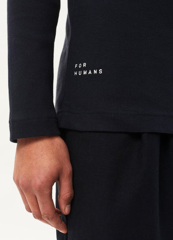 Alex rib jersey tee | dark blue