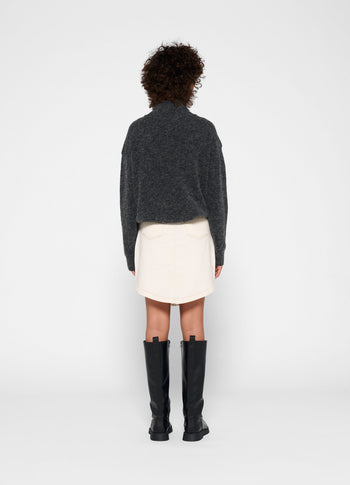 western mini skirt | ecru