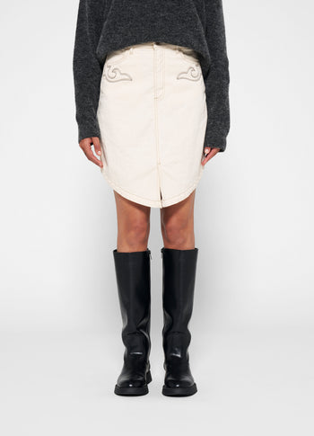 western mini skirt | ecru