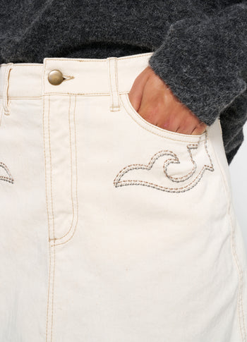 western mini skirt | ecru