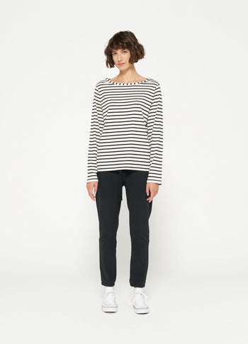 THE LONGSLEEVE STRIPE | white/black