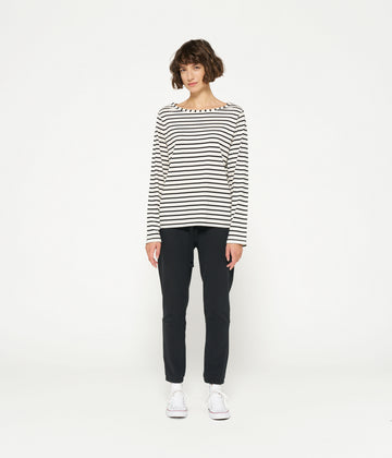 THE LONGSLEEVE STRIPE | white/black