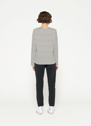 THE LONGSLEEVE STRIPE | white/black