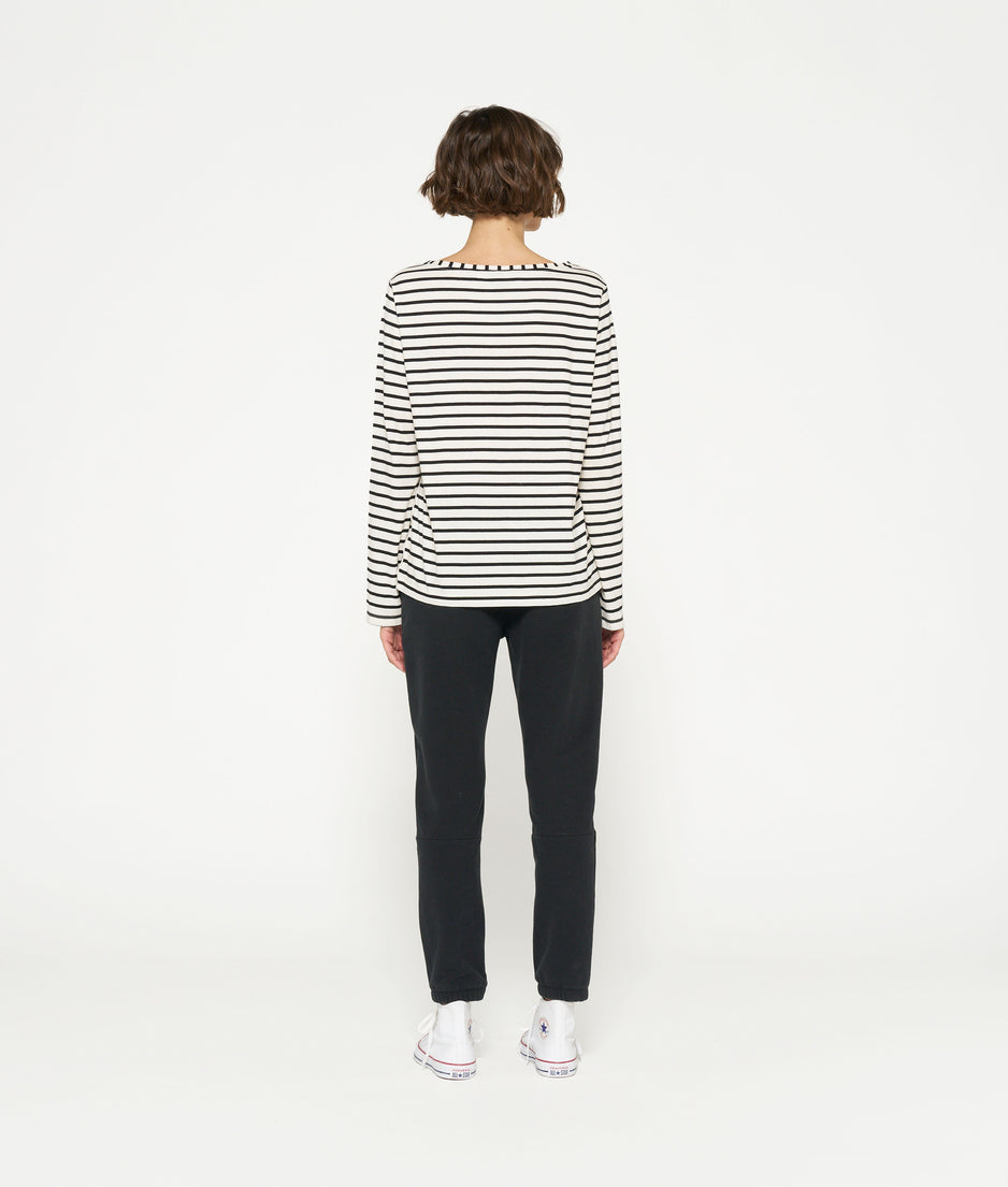 THE LONGSLEEVE STRIPE | white/black