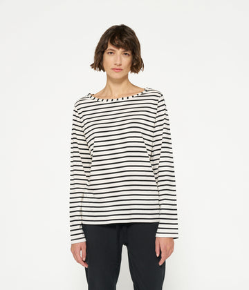 THE LONGSLEEVE STRIPE | white/black