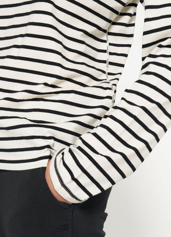 THE LONGSLEEVE STRIPE | white/black