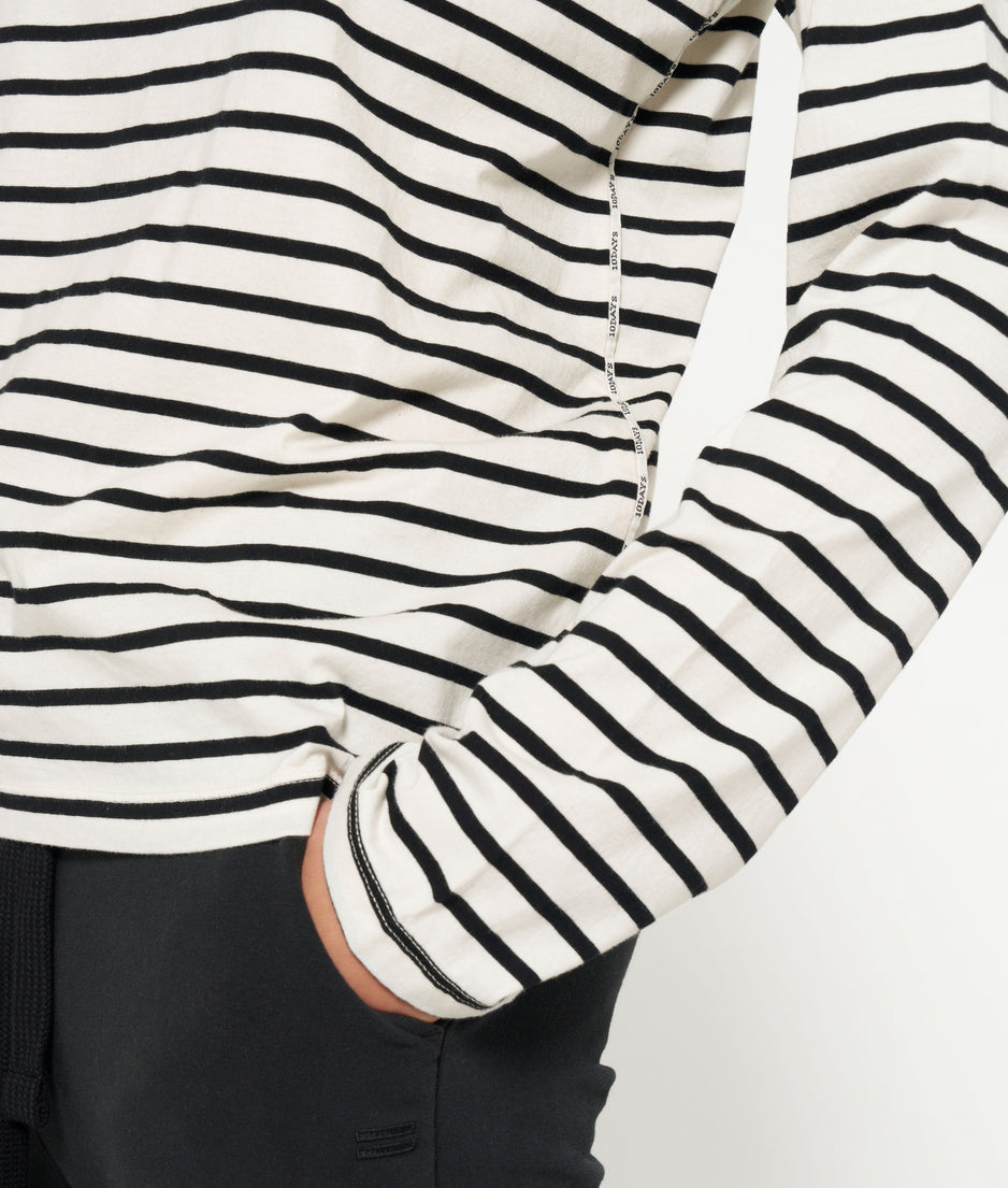 THE LONGSLEEVE STRIPE | white/black