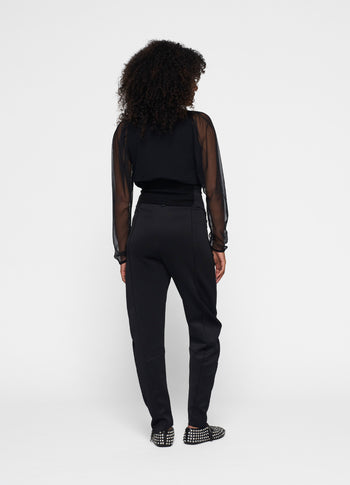 soft sweater puff sleeves | black