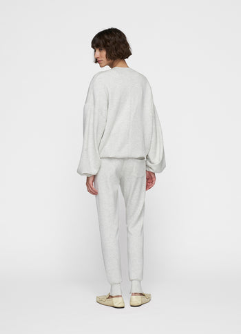soft scuba dance sweater | white grey melee