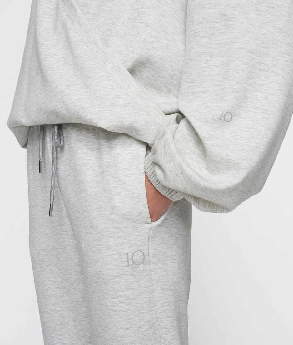 soft scuba dance sweater | white grey melee