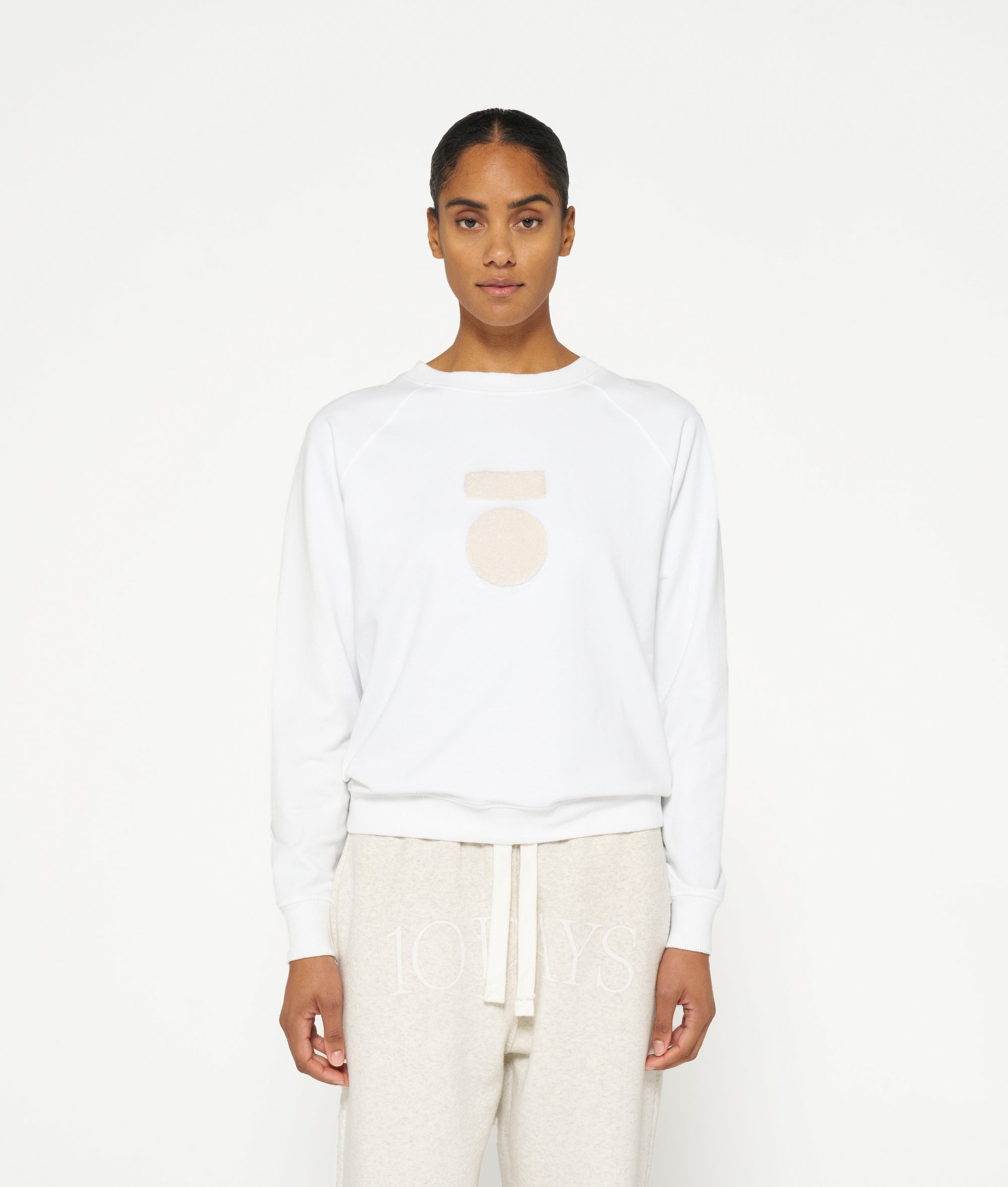 THE CREW NECK SWEATER white 10DAYS Official Online Store