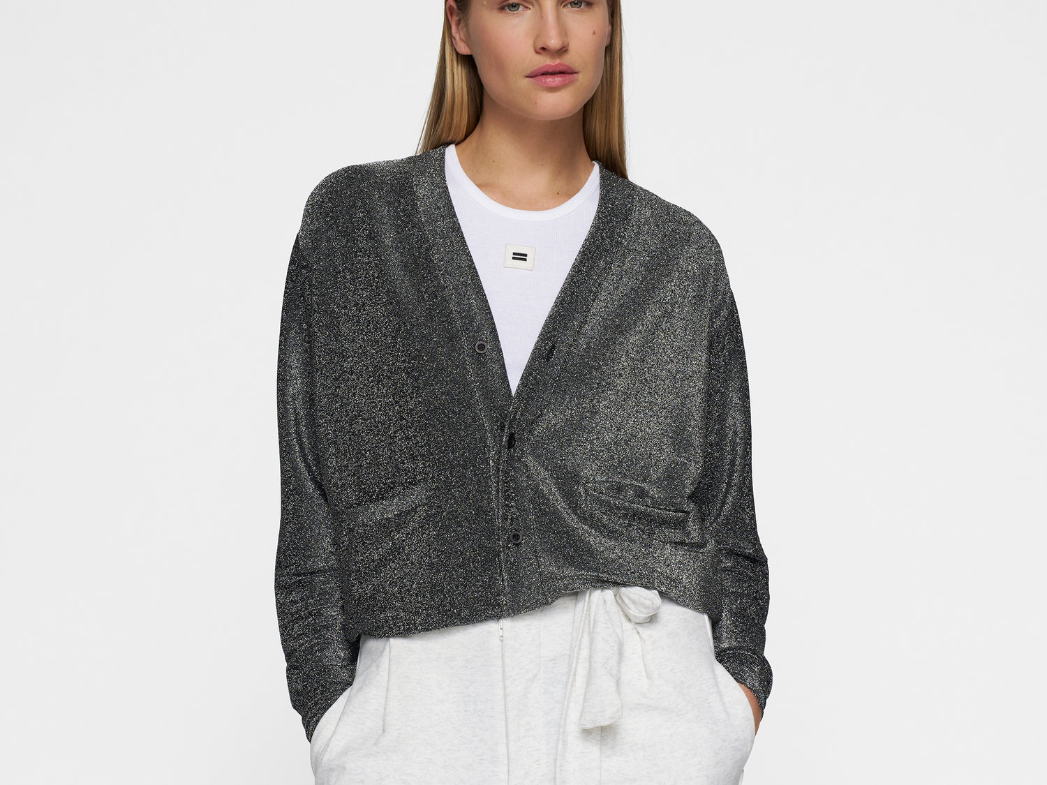 cardigan glitter | black