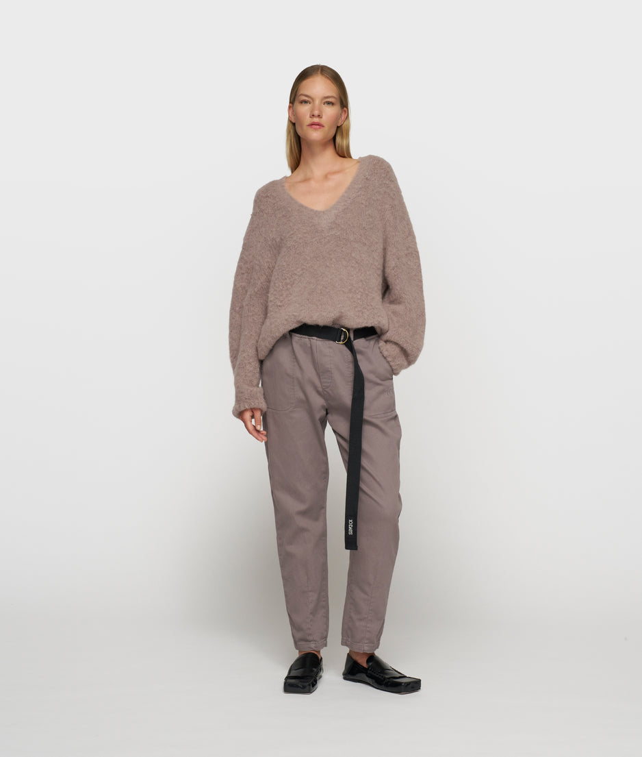 belted pants jog | moonrock
