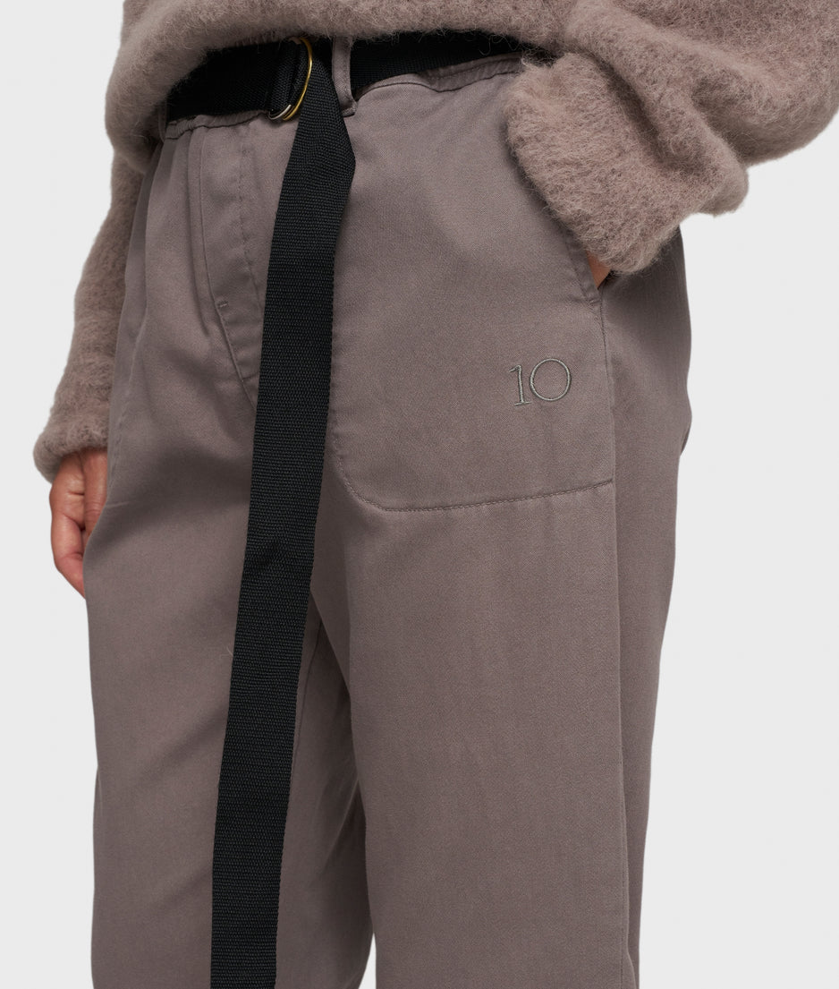 belted pants jog | moonrock