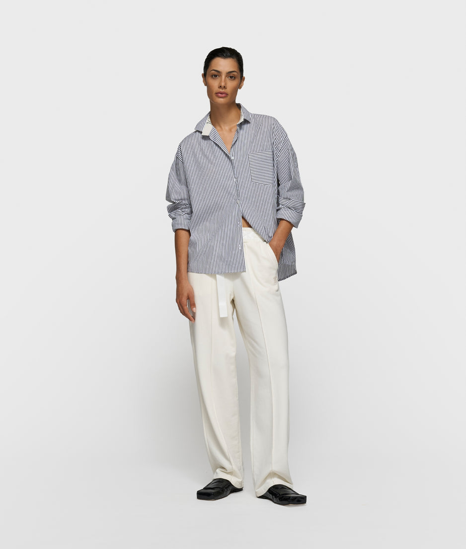 shirt stripes | white/charcoal