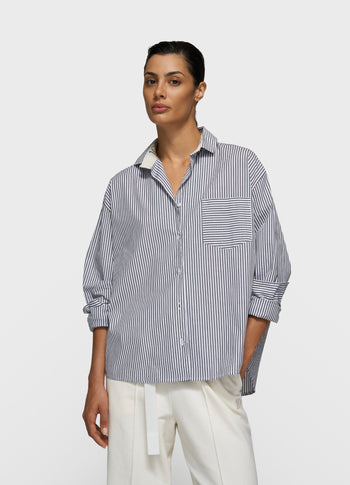 shirt stripes | white/charcoal
