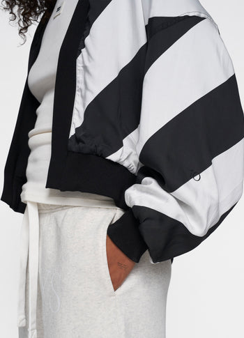 reversible bomber blazer | black