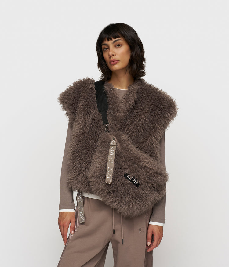 hairy cross body bag | moonrock