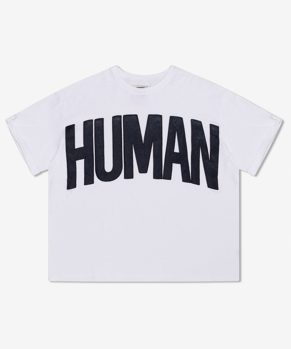 Human heavy jersey tee | white