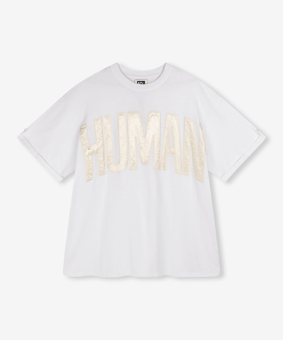 Human heavy jersey tee | white