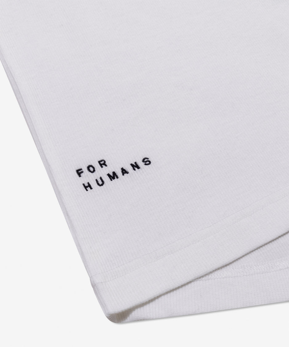 Alex rib jersey tee | white
