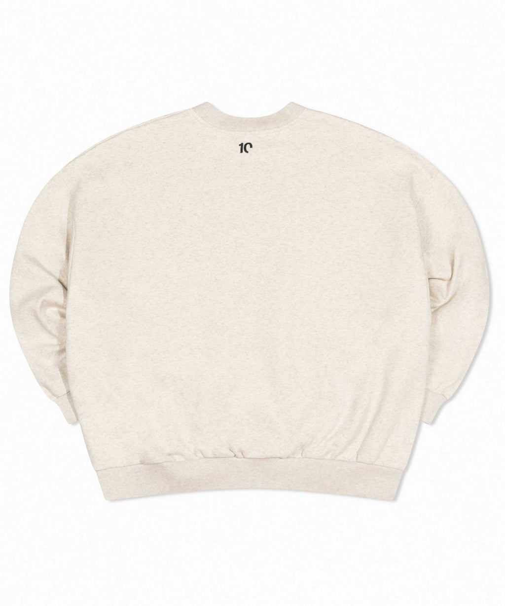 Human fleece sweater | soft white melee