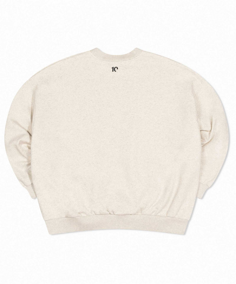 Human fleece sweater | soft white melee