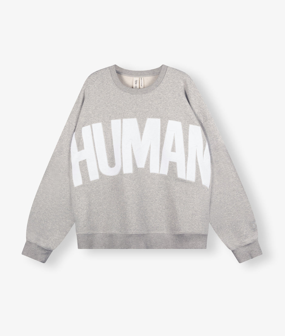 Human fleece sweater | light grey melee