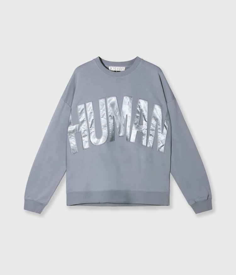 human fleece sweater | la blue