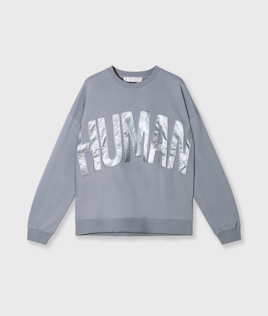 human fleece sweater | la blue