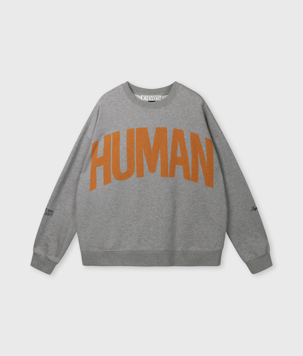 oversized sweater | light grey melee