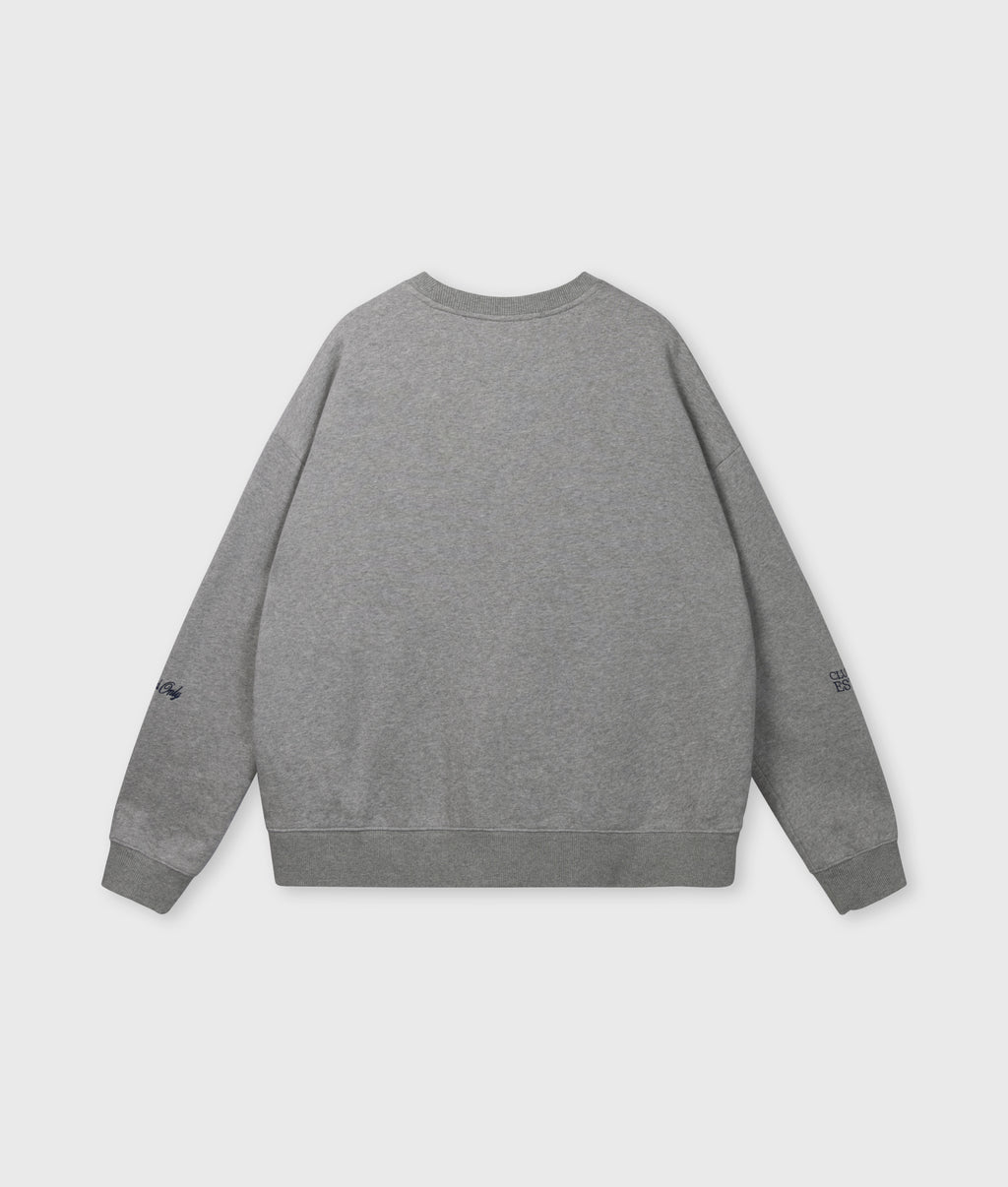 oversized sweater | light grey melee