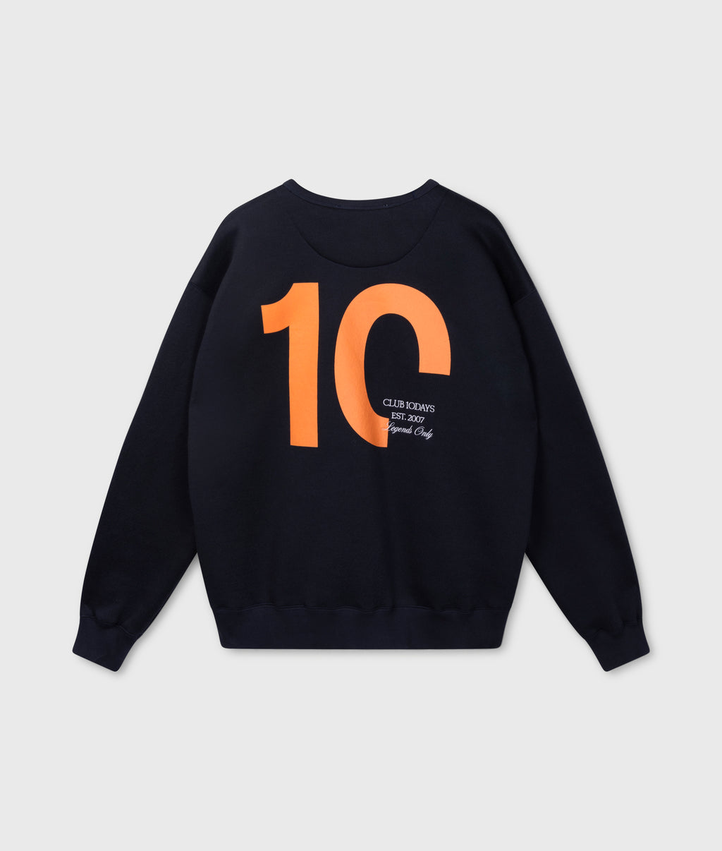 statement sweater | dark blue