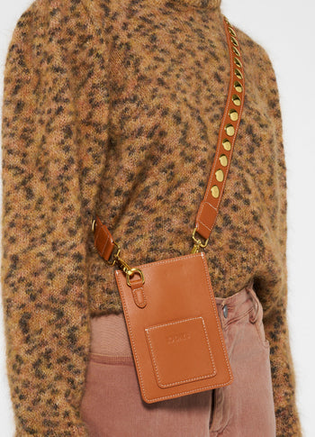 phone bag | saddle brown