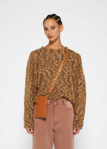 phone bag | saddle brown