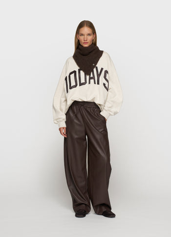 baseball sweater 10DAYS | soft white melee