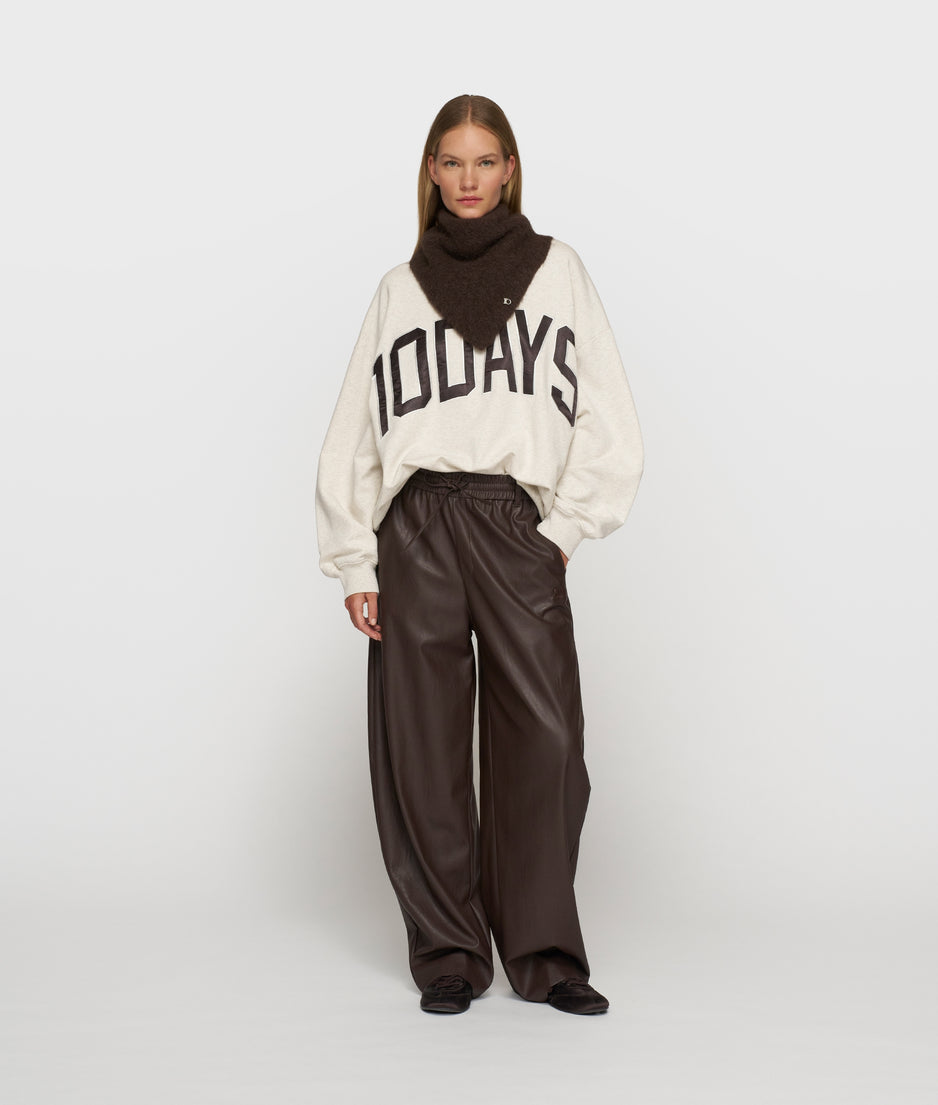 baseball sweater 10DAYS | soft white melee