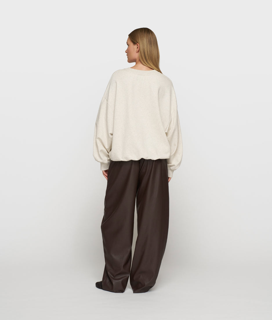 baseball sweater 10DAYS | soft white melee