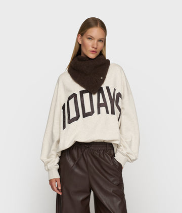 baseball sweater 10DAYS | soft white melee