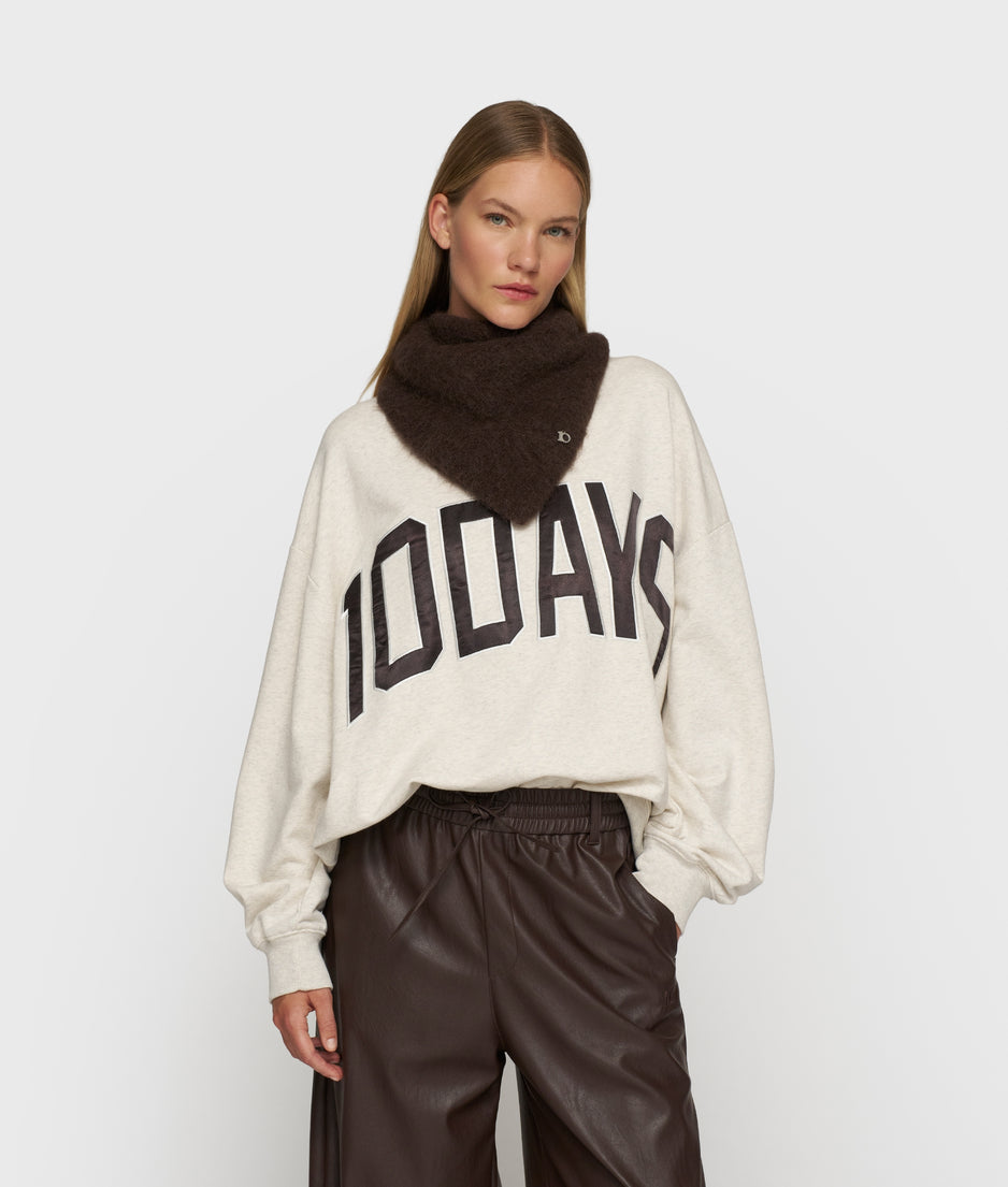 baseball sweater 10DAYS | soft white melee