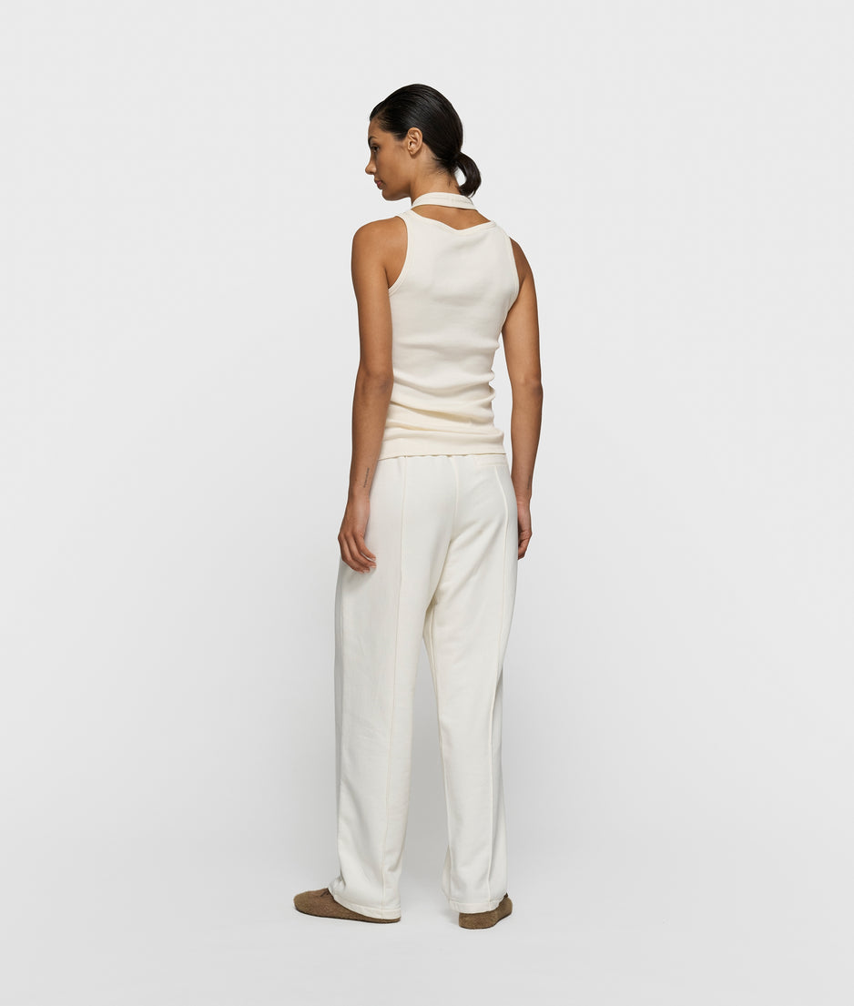 a-symmetric rib top | ecru