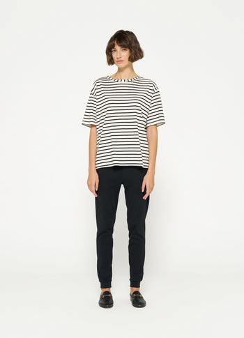 THE TEE STRIPES | white/black