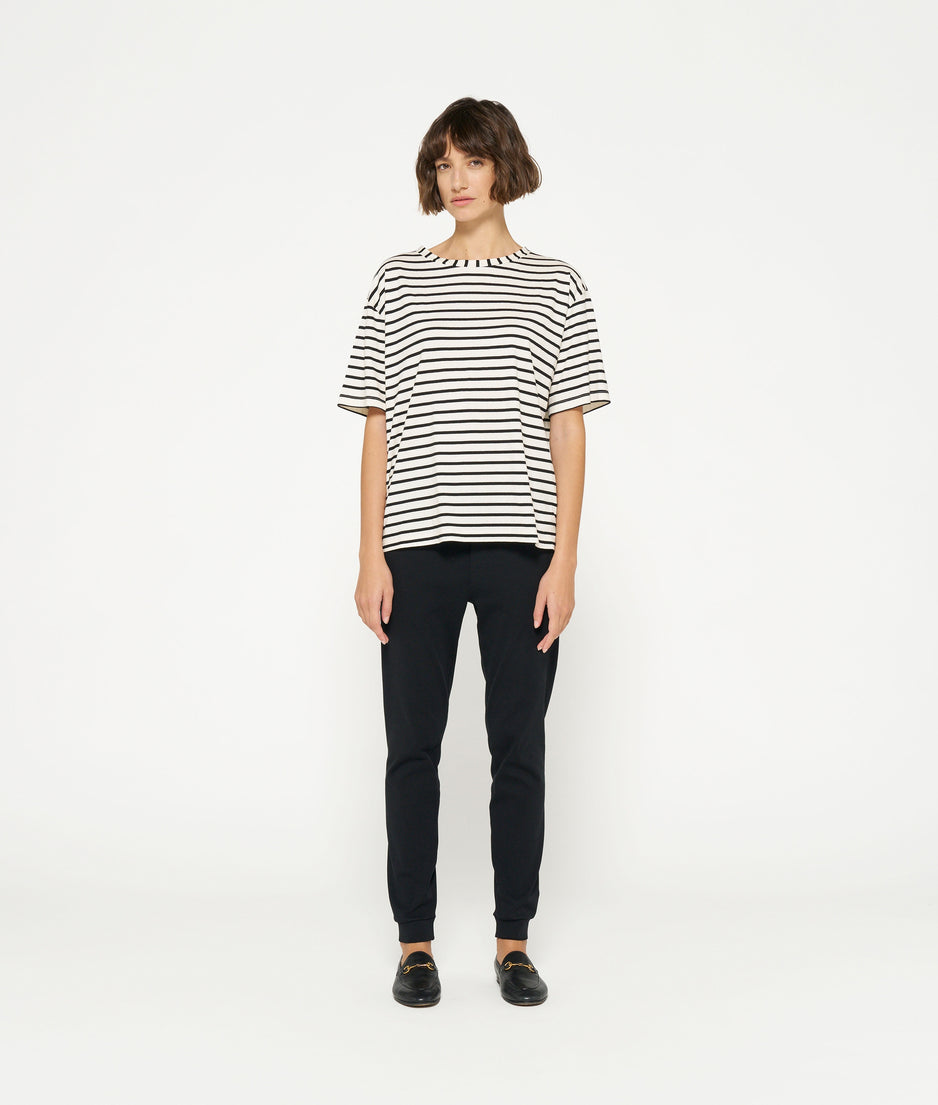 THE TEE STRIPES | white/black